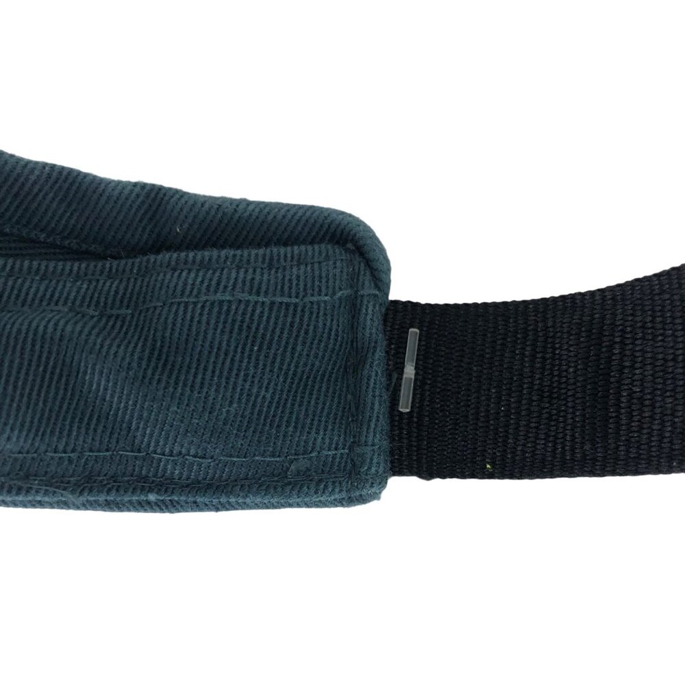 Vintage Navy Blue Canvas Adjustable Sun Visor w/Front Zipper Pocket - Picture 9 of 10
